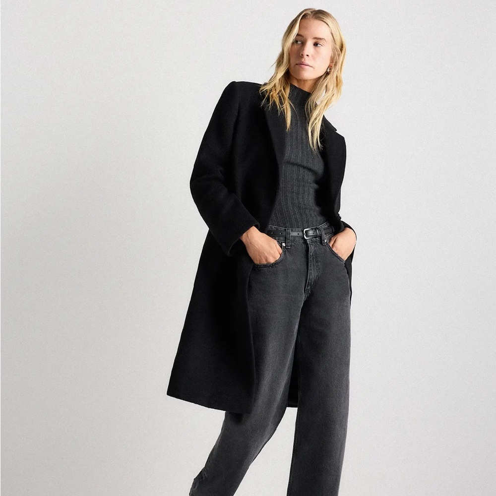Talbots Black Wool, Angora, & Cashmere Black Winter Coat
